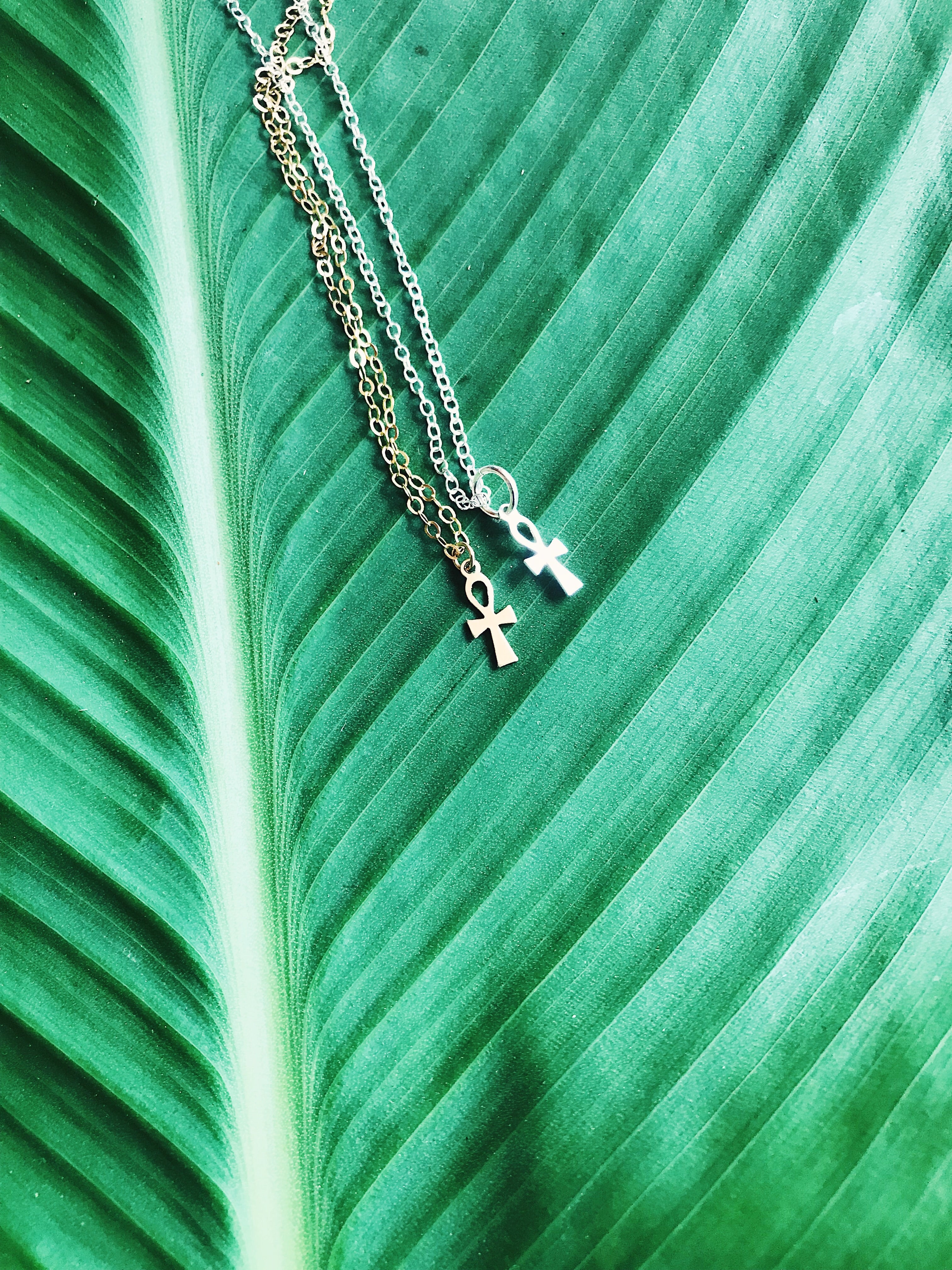 Tiny Gold Filled Ankh Necklace