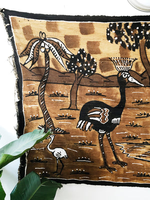 Mudcloth Painting // Ostriches