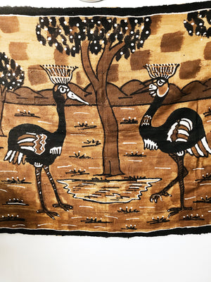 Mudcloth Painting // Ostriches