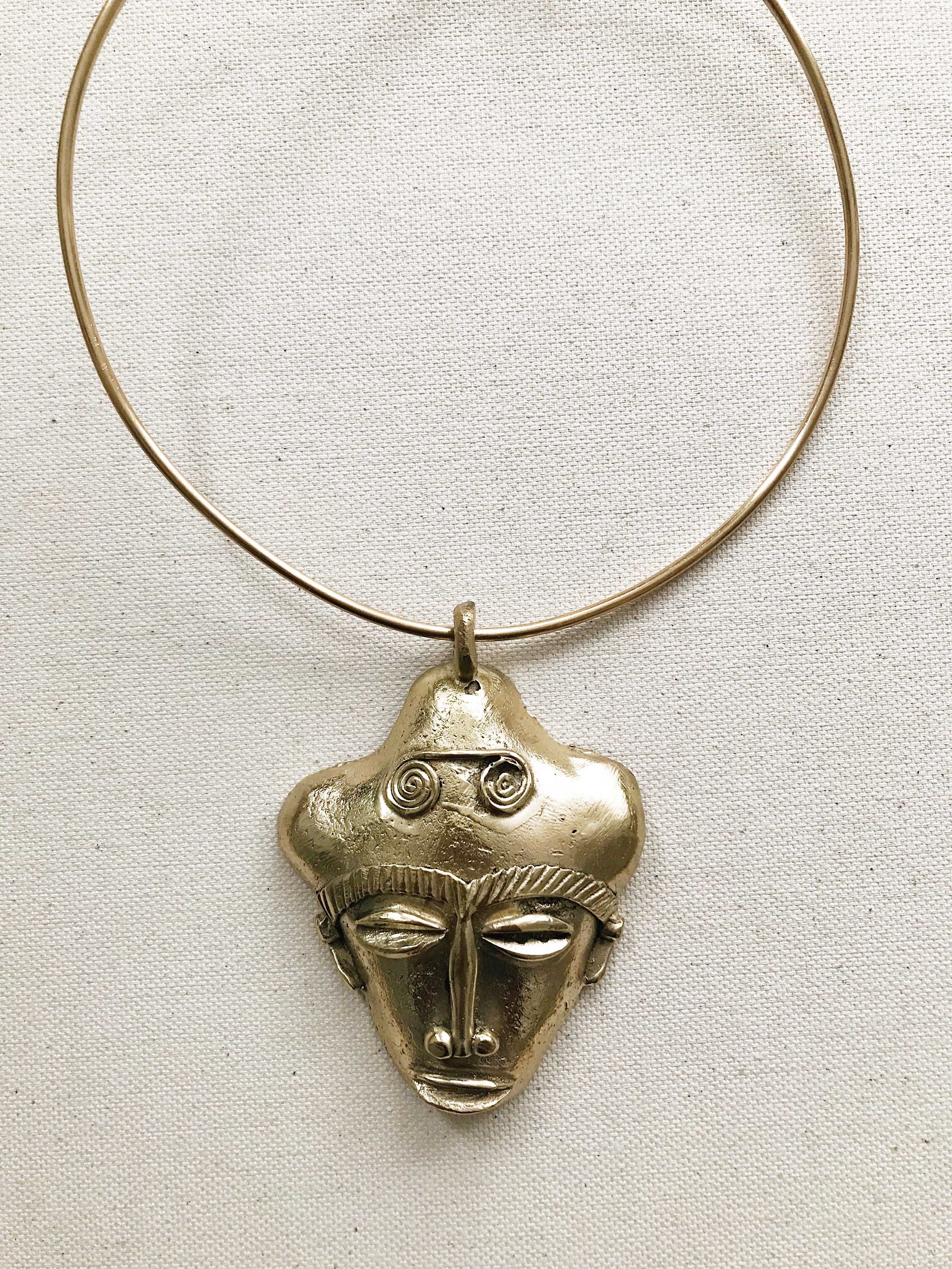 Kongolese Chief African Mask Choker