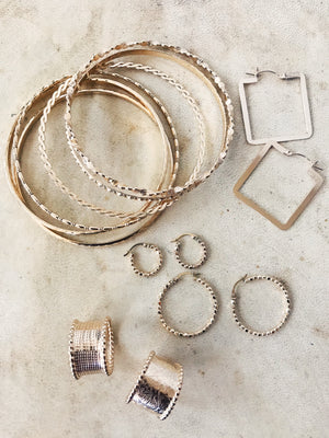 Gold Filled Pattern Bangles