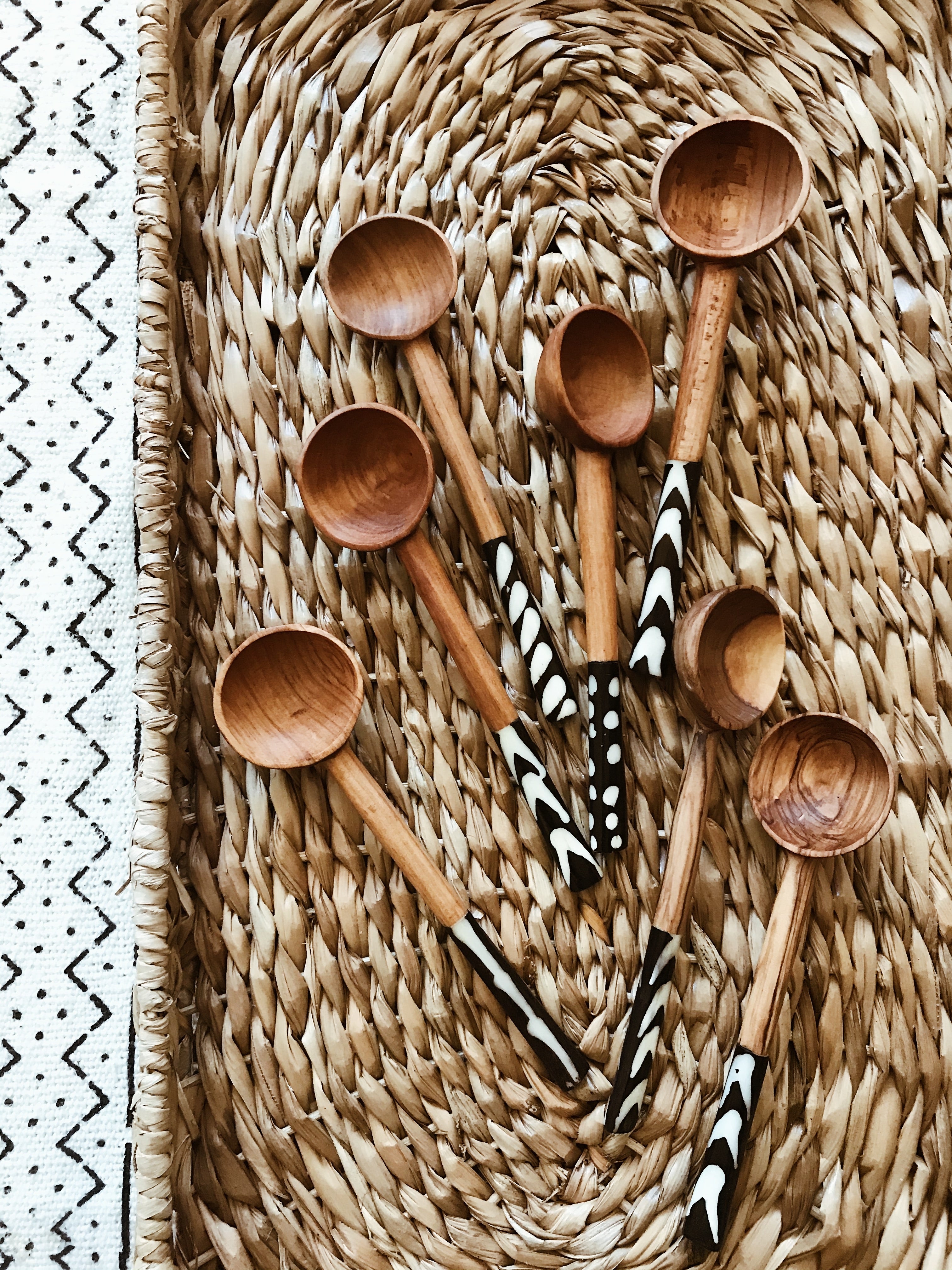 Batik Olive Wood Coffee Scoop