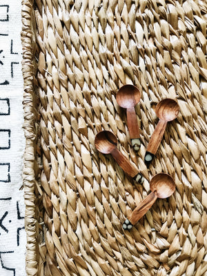 Batik Olive Wood Spice Spoons