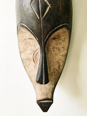 Long Gabonese Fang Mask// Two Tone