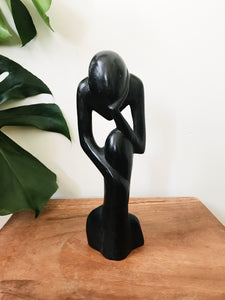 Retro African Thinker Statue