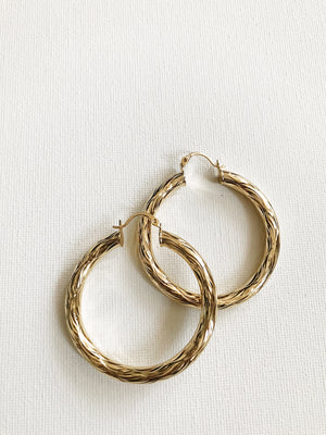 Classic Diamond Cut Hoops