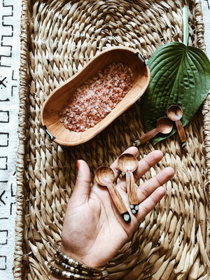 Batik Olive Wood Spice Spoons