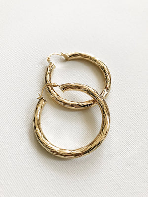 Classic Diamond Cut Hoops