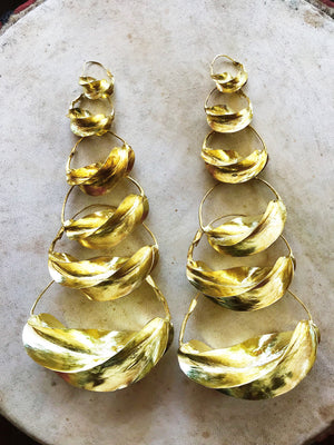 Fulani Hoop Earrings // Brass
