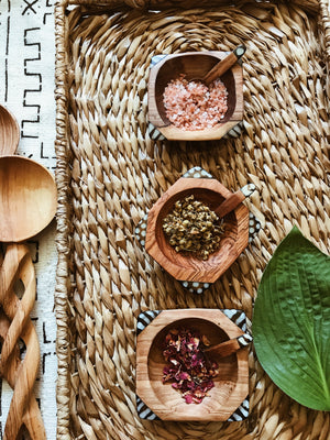 Batik Olive Wood Spice Spoons