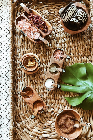 Triple Batik Spice Bowl & Spoons