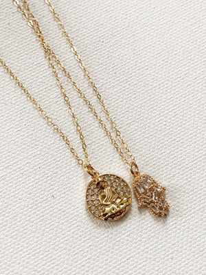 Crystal Hamsa Necklace