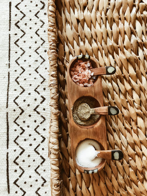 Triple Batik Spice Bowl & Spoons