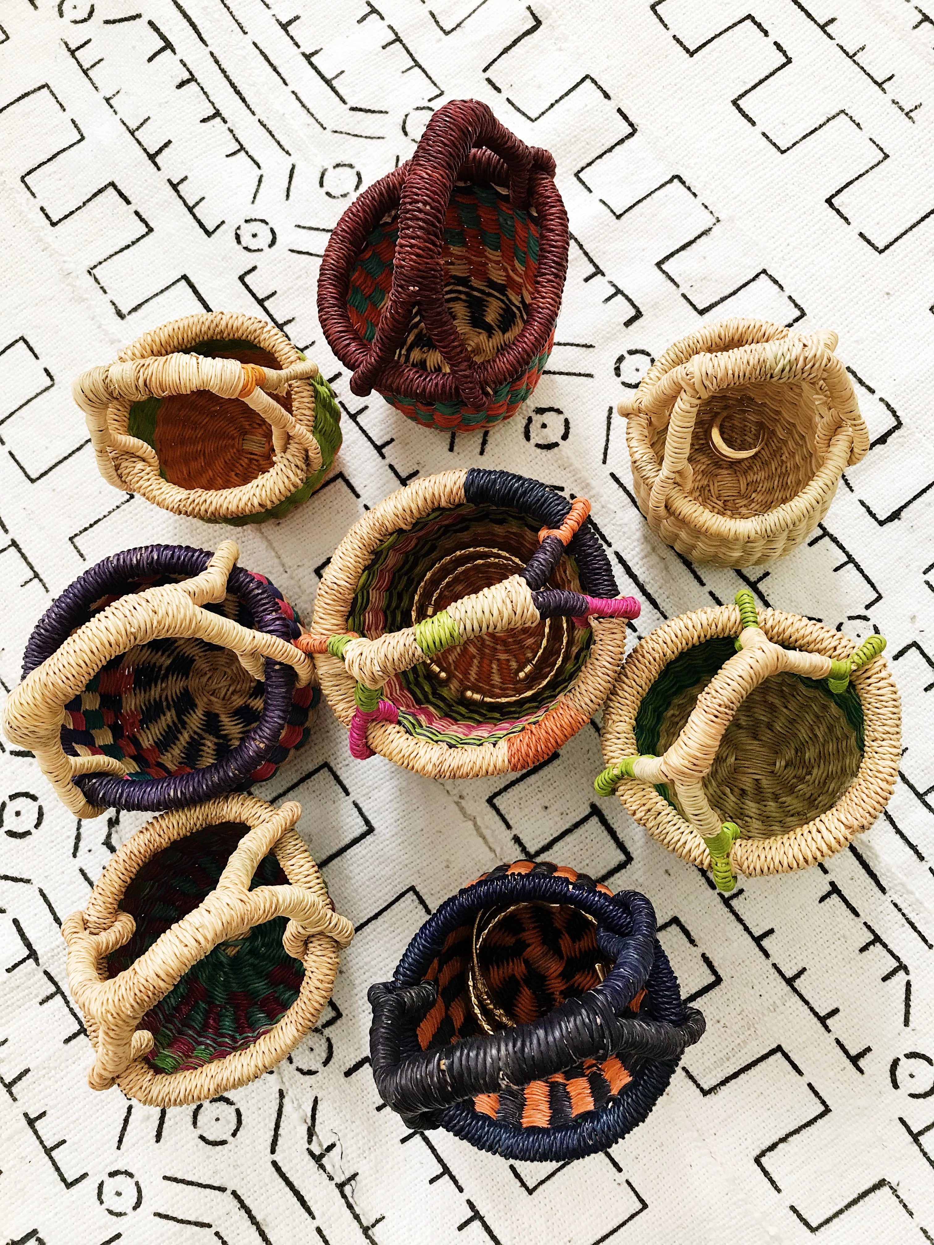 Tiny African Wicker Baskets #1 // Select Style